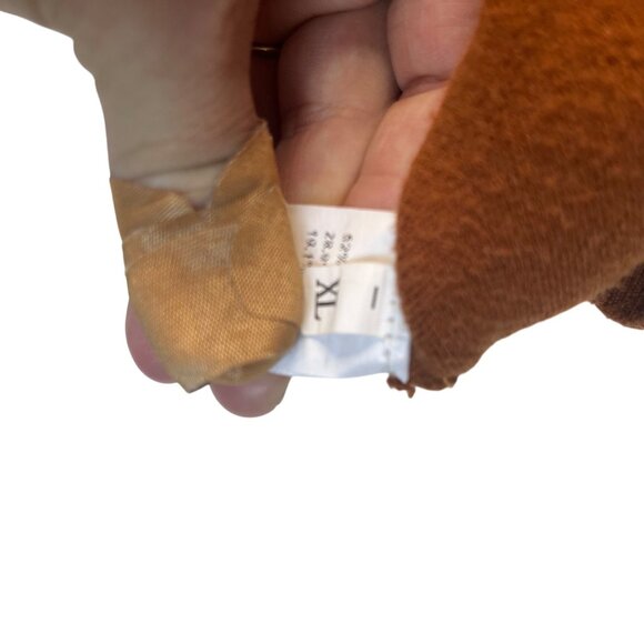 Mens Rust Orange Turtleneck Sweater Ribbed Cuffs & Hem Soft Knit Size M - Picture 10 of 11